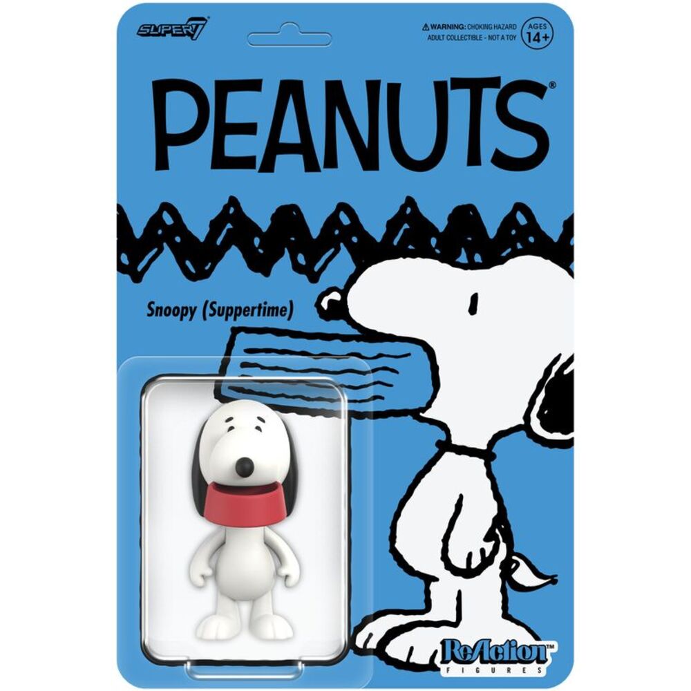 Super7 - Peanuts - ReAction Figures Wv9 - Snoopy (Suppertime)  COLLECTIBLES